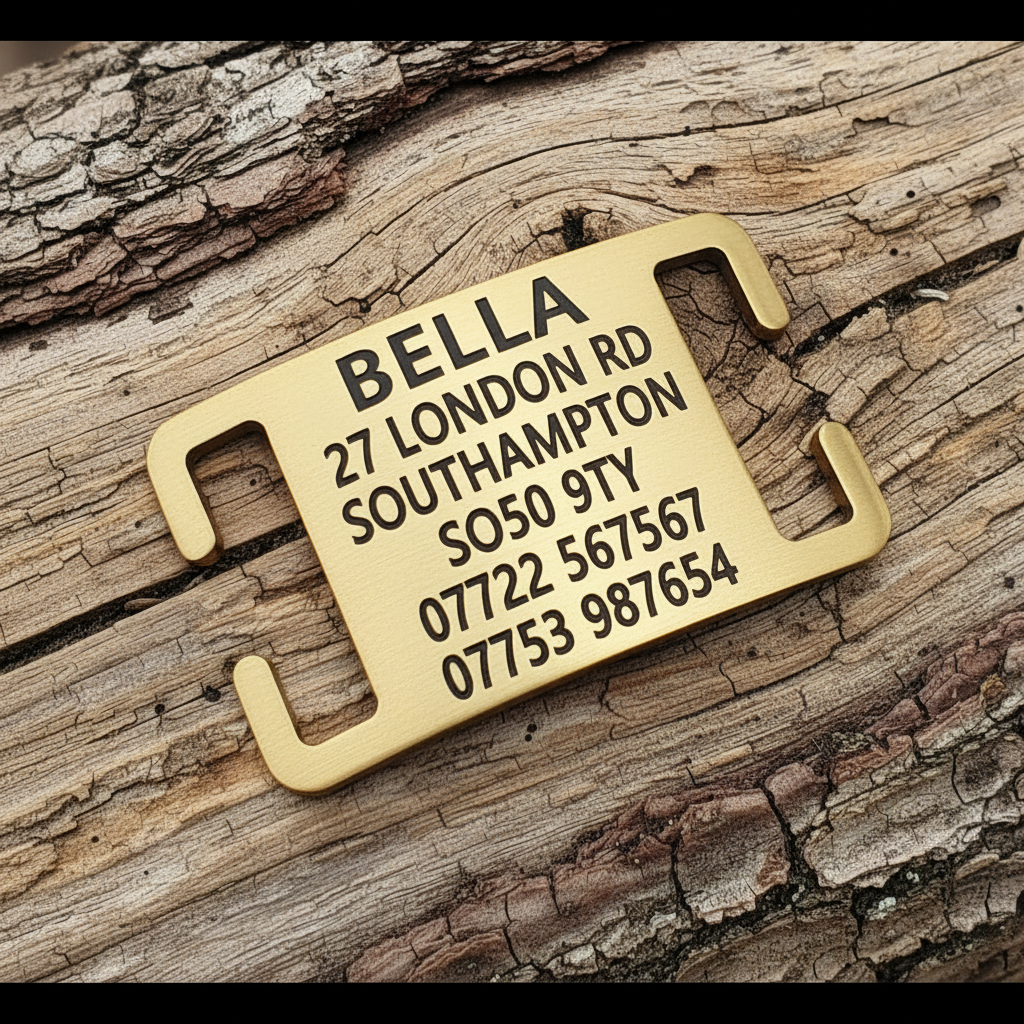 20mm Brass Slipon Agility Collar Tag