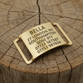 25mm brass leather collar agility tag