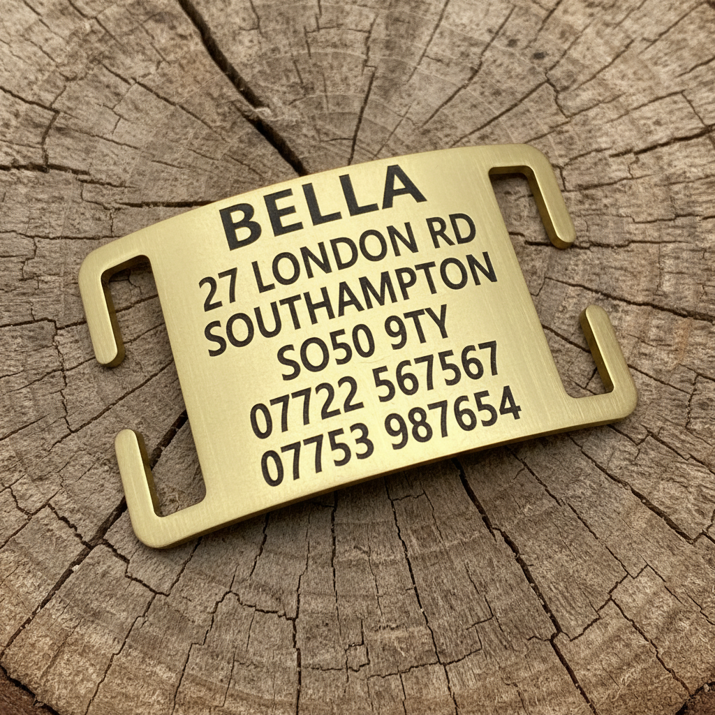 25mm Brass Slipon Agility Collar Tag