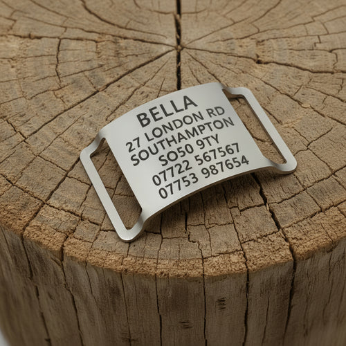 25mm leather collar agility tag