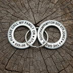 30mm pair stainless washer Pet ID tags
