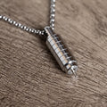 Stainless steel day collar Hex Lock Key. Master key,  Keyring, Necklace. 8mm diameter