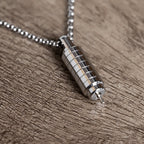 Stainless steel day collar Hex Lock Key. Master key,  Keyring, Necklace. 8mm diameter